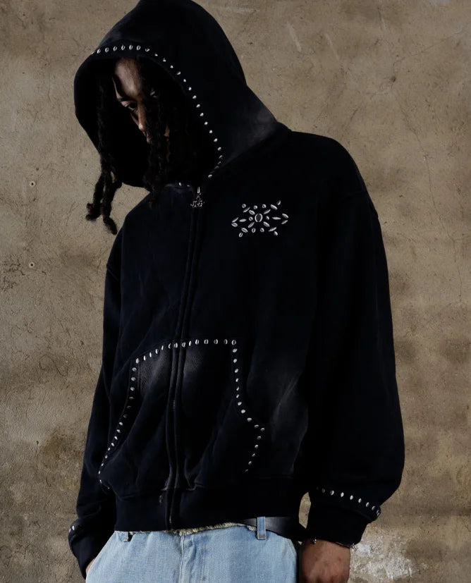 Stiched Zip Hoodie