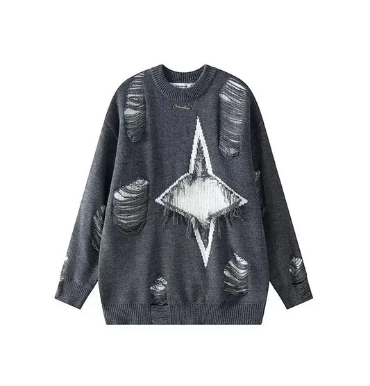 Destroyed Star Knit Sweater