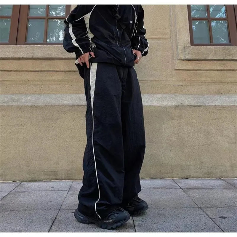 Y2K Streetwear Parachute Pants