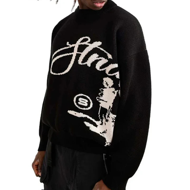 Casual Cartoon Knit Sweater