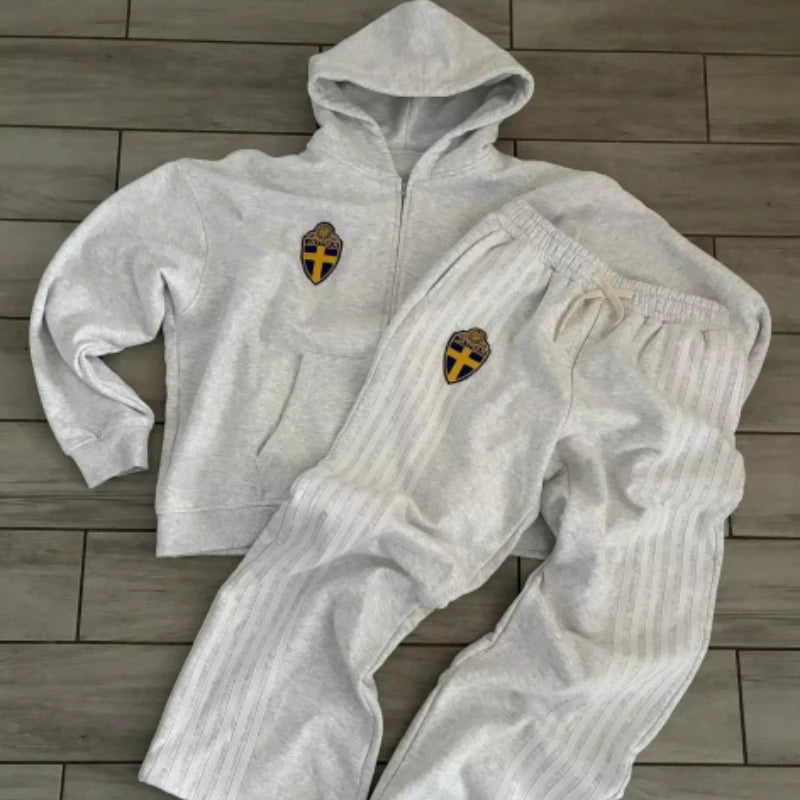 Vintage Tracksuit Zip Hoodie